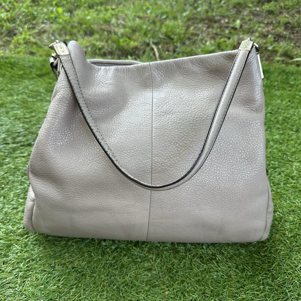 Coach Madison Phoebe 26224 Handbag Womens Gray Leather Logo 3 Compartments